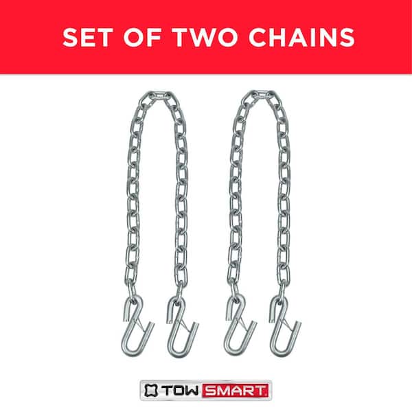 Trailer Safety Chain, Trailer Safety Chain 3500lbs Towing Wire Ropes with  Double Spring Clip Hooks for Trailer RV
