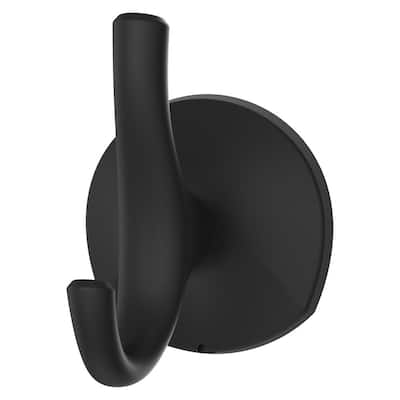 Ladera Single Robe Hook in Matte Black