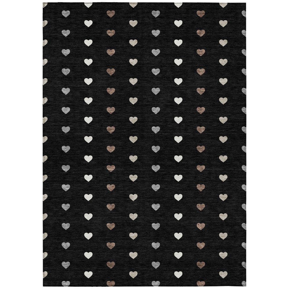 Chantille Machine Washable Indoor/Outdoor Abstract ACN2510 Black 5 ft. x 7 ft. 6 in. Area Rug price history on PriceWatchPro