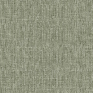 Spring Blossom Collection Plain Linen Effect Green Matte Finish Non-pasted Non-woven Paper Wallpaper Roll