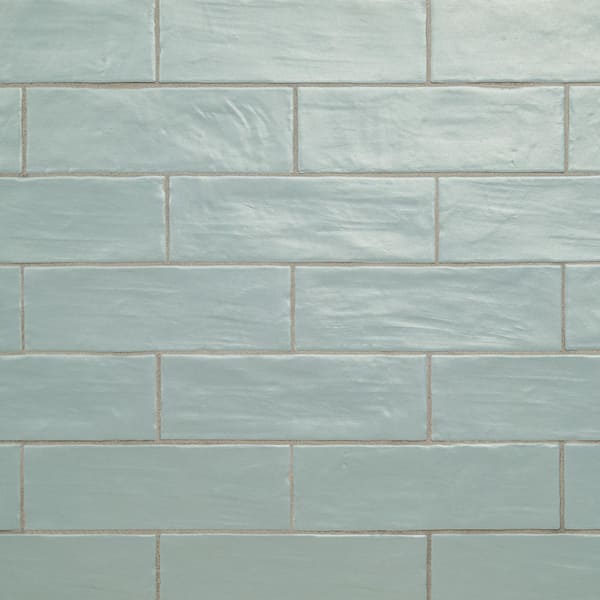 Zelyge Marine Blue 2 in. x 8 in. Satin Ceramic Zellige Handmade Look Backsplash Tile (5.24 sq. ft. /Case)