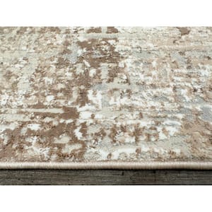 Beige 5 ft. x 8 ft. Livigno 1241 Transitional Striated Area Rug