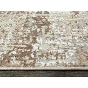 Beige 8 ft. x 10 ft. Livigno 1241 Transitional Striated Area Rug