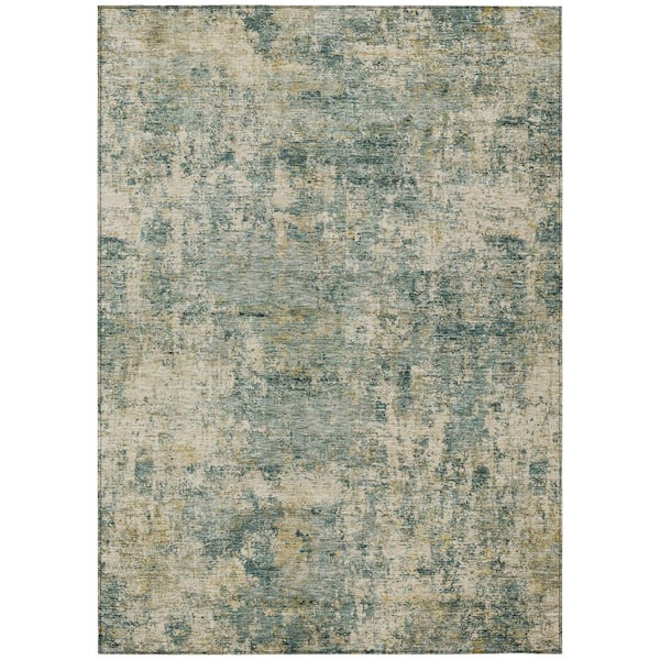 Chantille Machine Washable Indoor/Outdoor Abstract ACN2061 Aloe 9 ft. x 12 ft. Area Rug