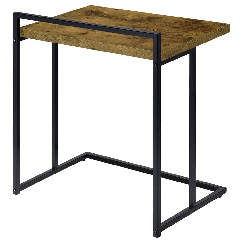 Dani 23.5'' Antique Nutmeg & Black Modern Snack Table