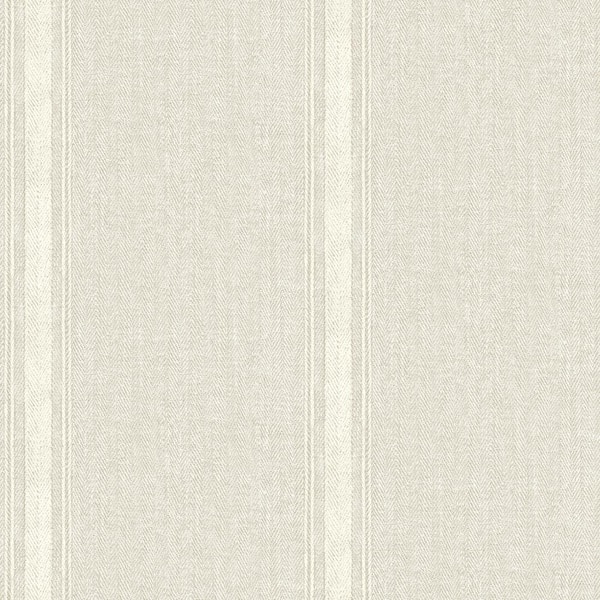 Chesapeake Brown Linette Beige Fabric Stripe Wallpaper Sample