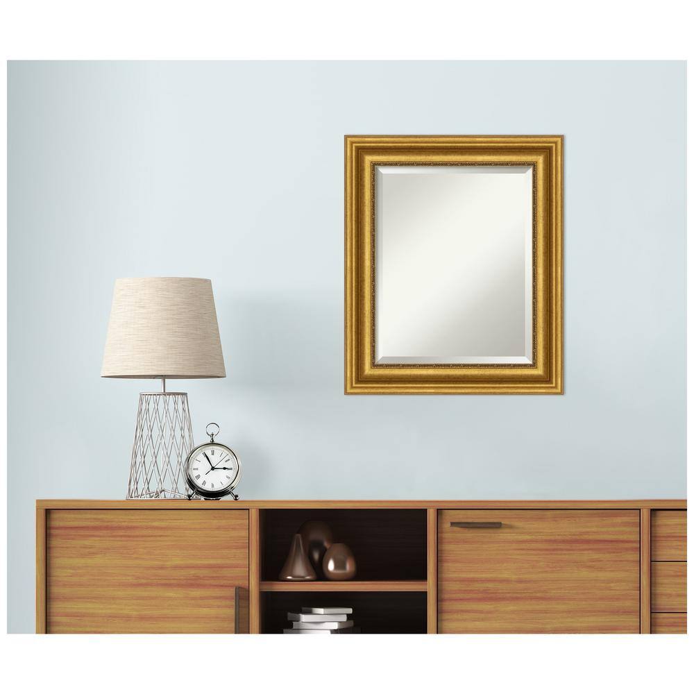 Parlor 22" x 26" Gold Polystyrene Rectangular Wall Mirror