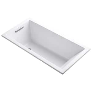 Underscore 60 in. x 30 in. Acrylic Drop-In Soaking Bathtub with Reversible Drain in White