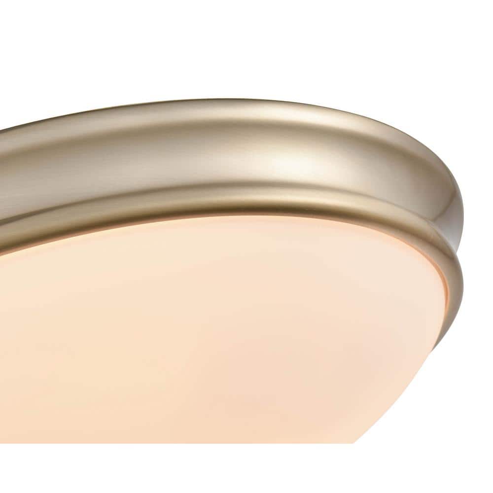 Sleek Modern Gold 12" Glass Bowl Flush Mount Ceiling Light