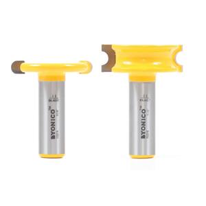 Canoe Joint 1/4 in. Bead 1/2 in. Shank Carbide Tipped Router Bit Set (2-Piece)