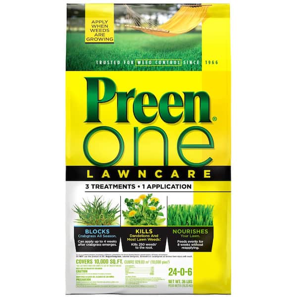 Preen 36 lbs. One Lawncare, Covers 10,000 sq. ft. (24-0-6)