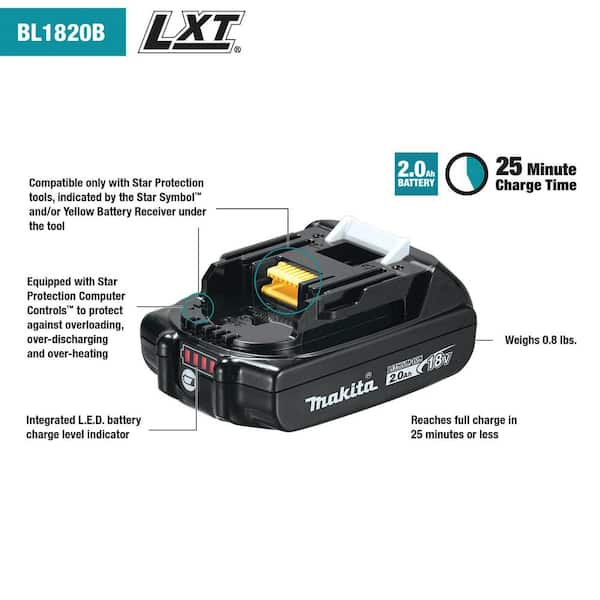 Makita BL1820B 18V Batería compacta Iones de litio : Herramientas y Mejoras  del Hogar 
