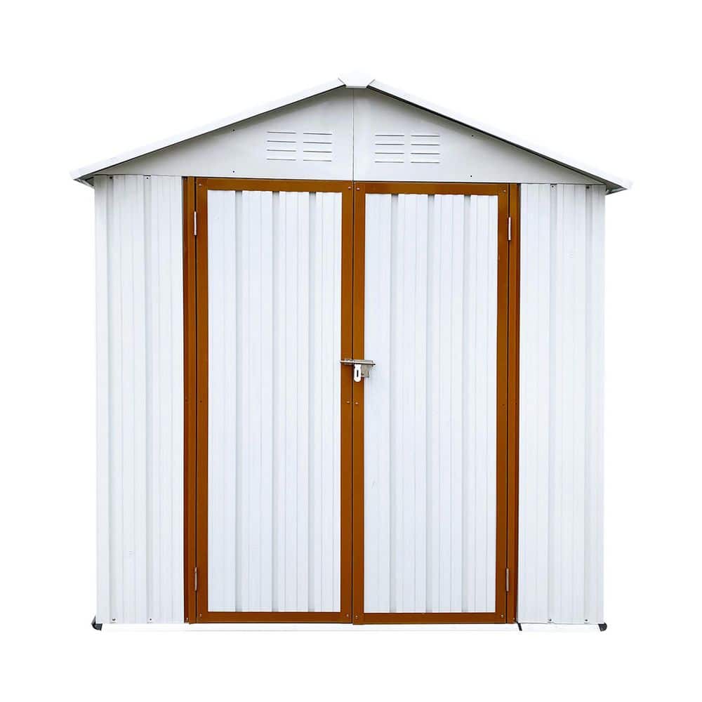 4 ft. W x 6 ft. D Metal Outdoor Storage Shed with Double Door (22.6 sq. ft.