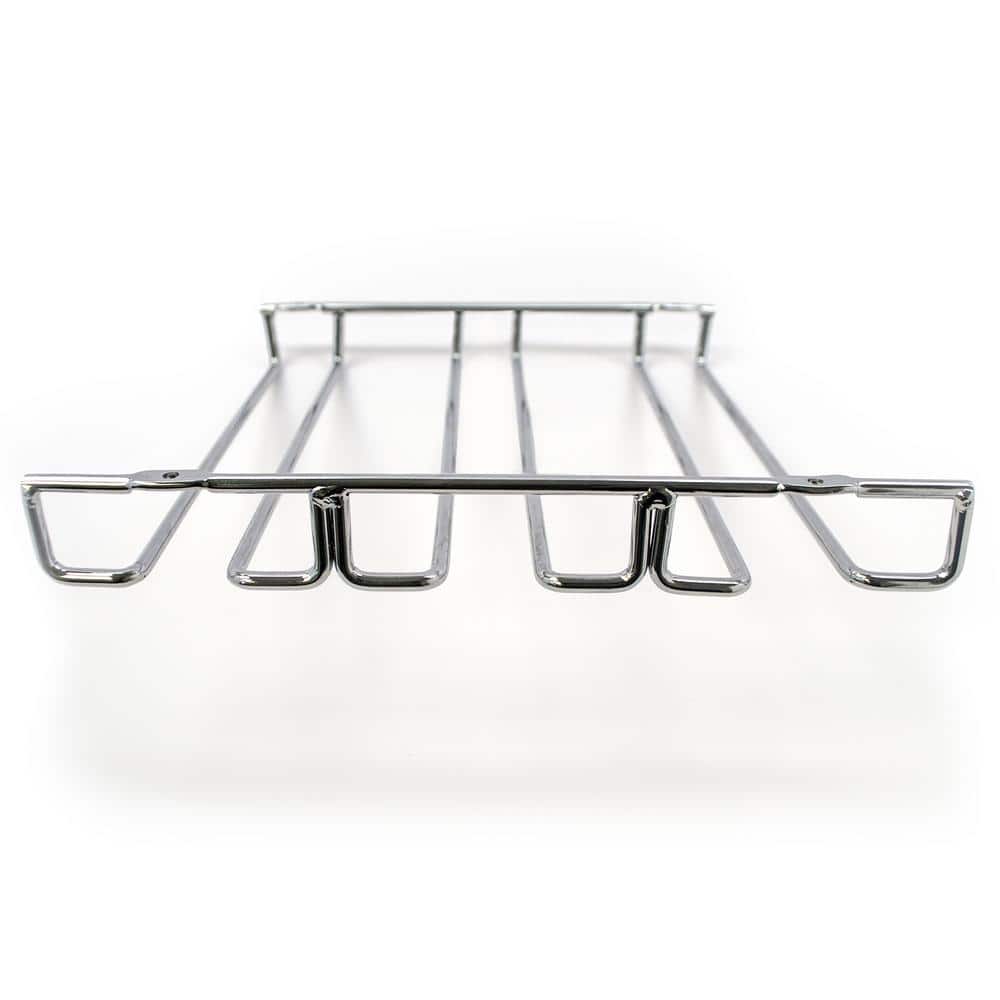 Chrome Under-Cabinet Wine Glass Rack and Stemware Holder