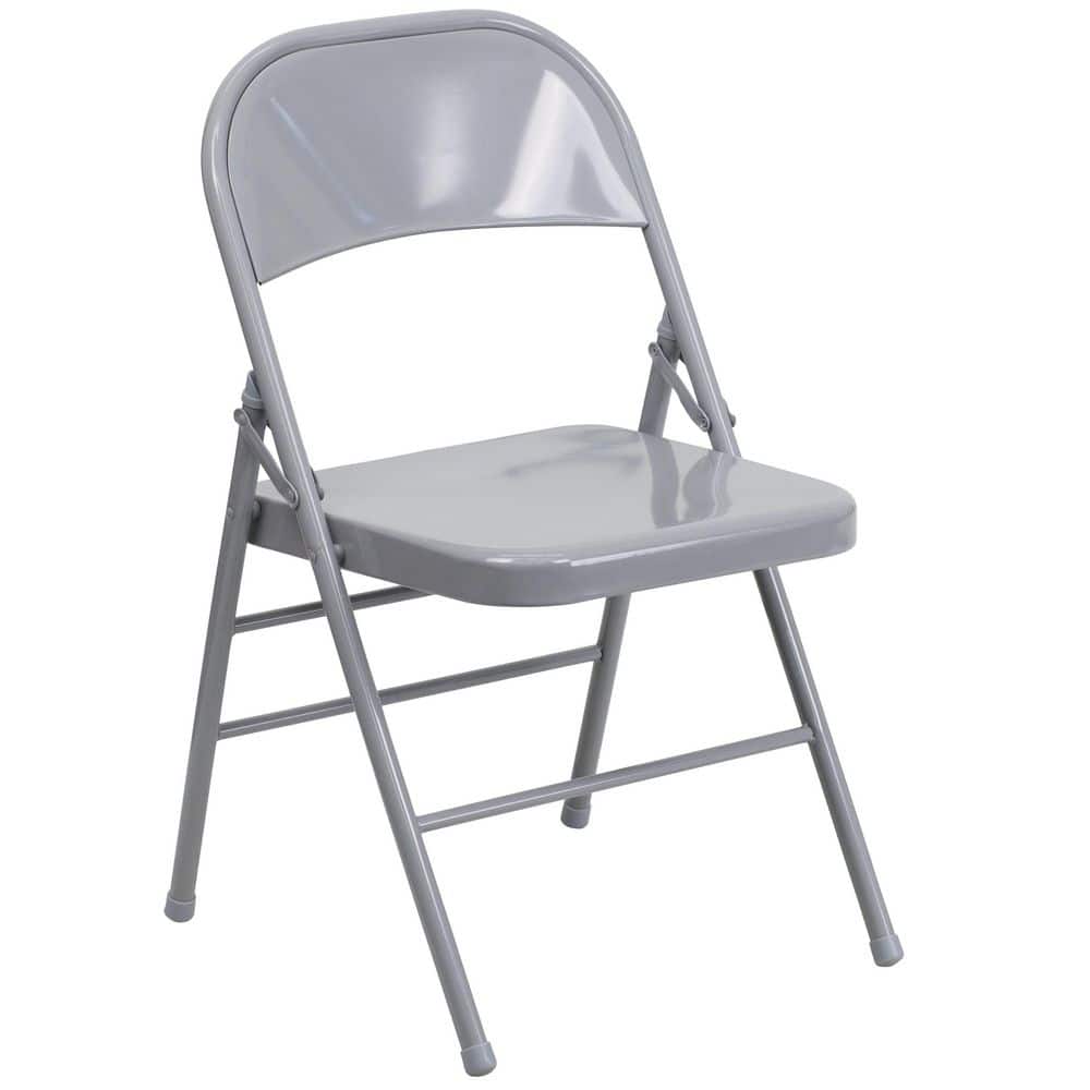 TUBULAR STEEL FOLDING CHAIR グレー2脚 PACIFIC FURNITURE SERVICE｜TUBULAR STEEL FOLDING CHAIR