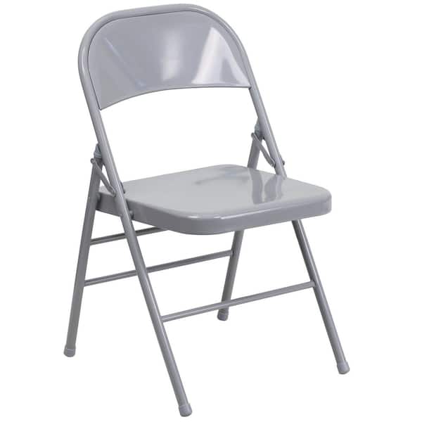 Gray Metal Utility Chair