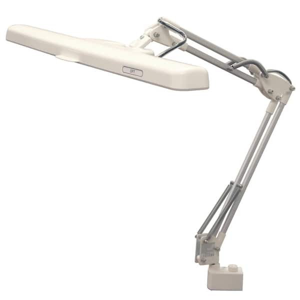 SPT Fluorescent 19 in. T-5 Silver Clamp Table Lamp