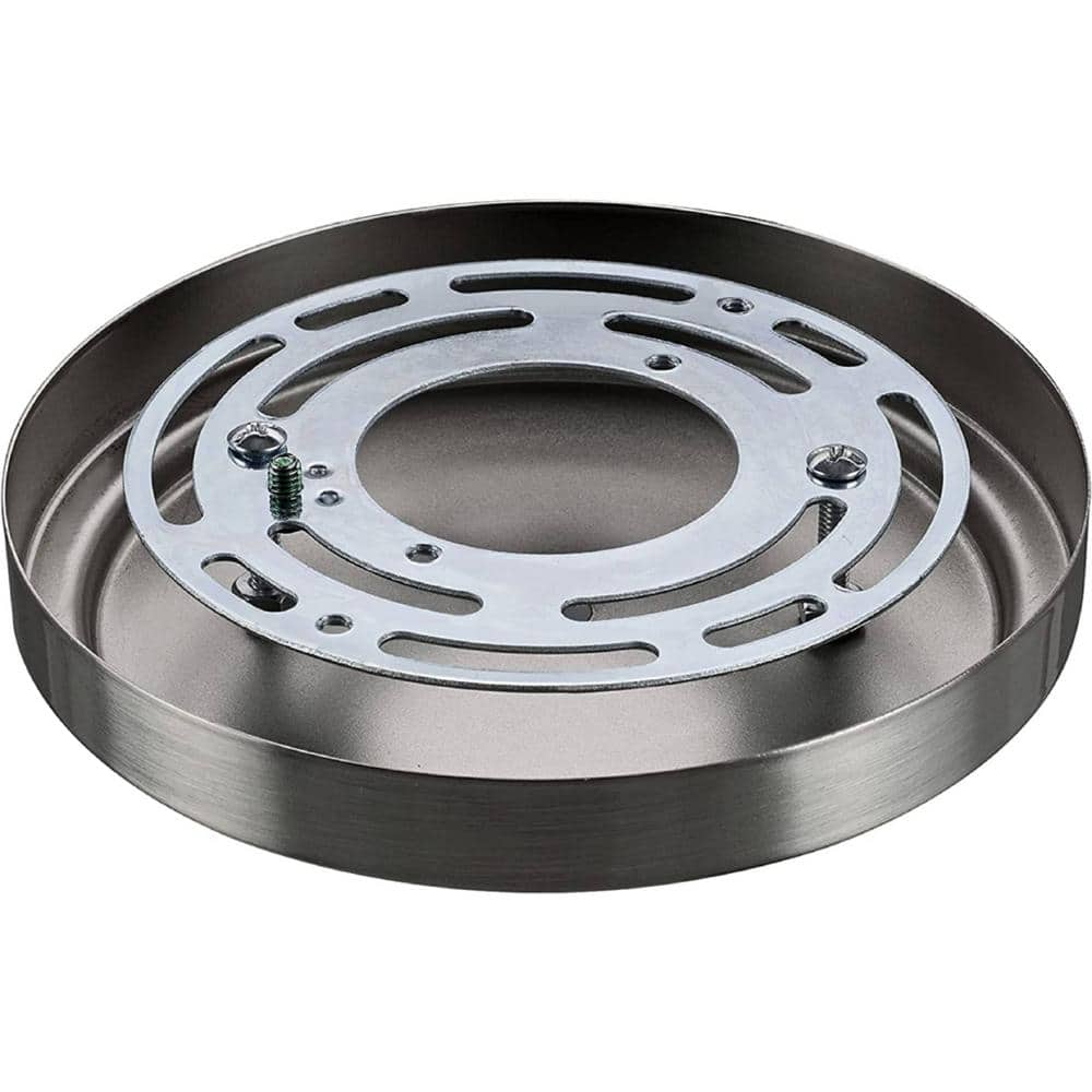 Brushed Nickel Round Ceiling Canopy Kit with Universal Crossbar