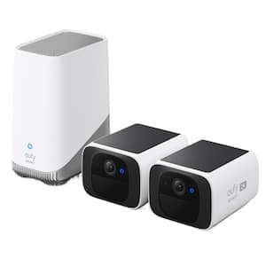 S220 SoloCam 2K Wireless 16GB HDD Solar Security Camera System with 2 Cameras and Homebase 3 Expandable up to 16TB