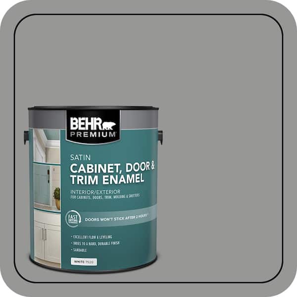 1 gal. #PPU24-19 Shark Fin Satin Enamel Interior/Exterior Cabinet, Door & Trim Paint