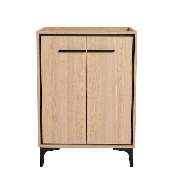 23.43 in. Bath Vanity Cabinet without Top in Oak Unassembled