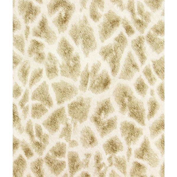 Brewster Montone Champagne Giraffe Champagne Wallpaper Sample