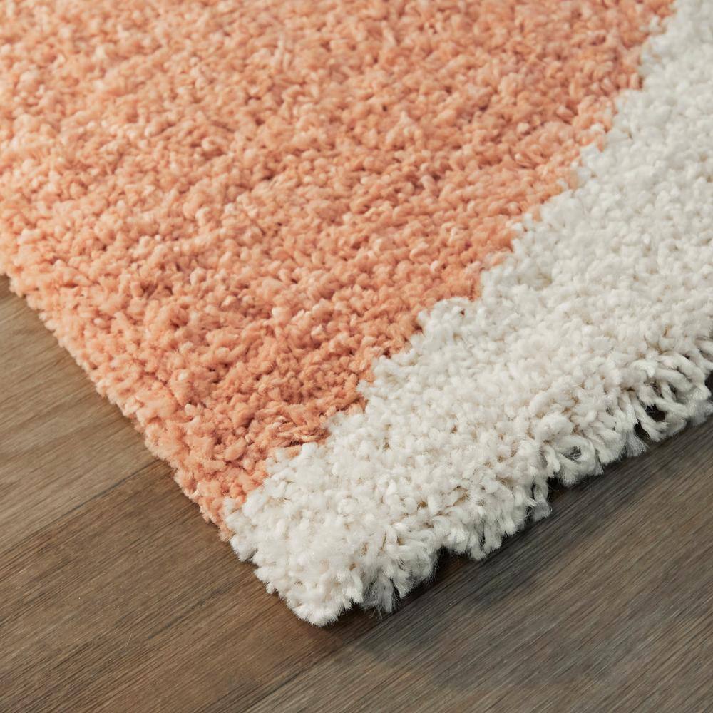 Chapelle Gray and Multicolor Geometric Shag Area Rug 5' x 7'