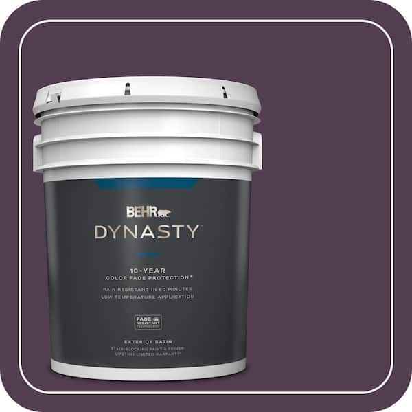 BEHR DYNASTY 5 gal. #PPU17-02 Oriental Eggplant Satin Enamel Exterior Stain-Blocking Paint & Primer