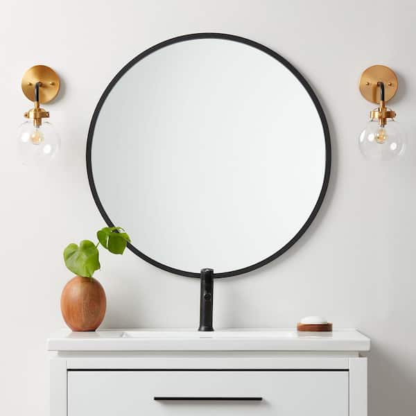 Better Bevel 18 In W X H Rubber, Bathroom Vanities With Round Mirrors