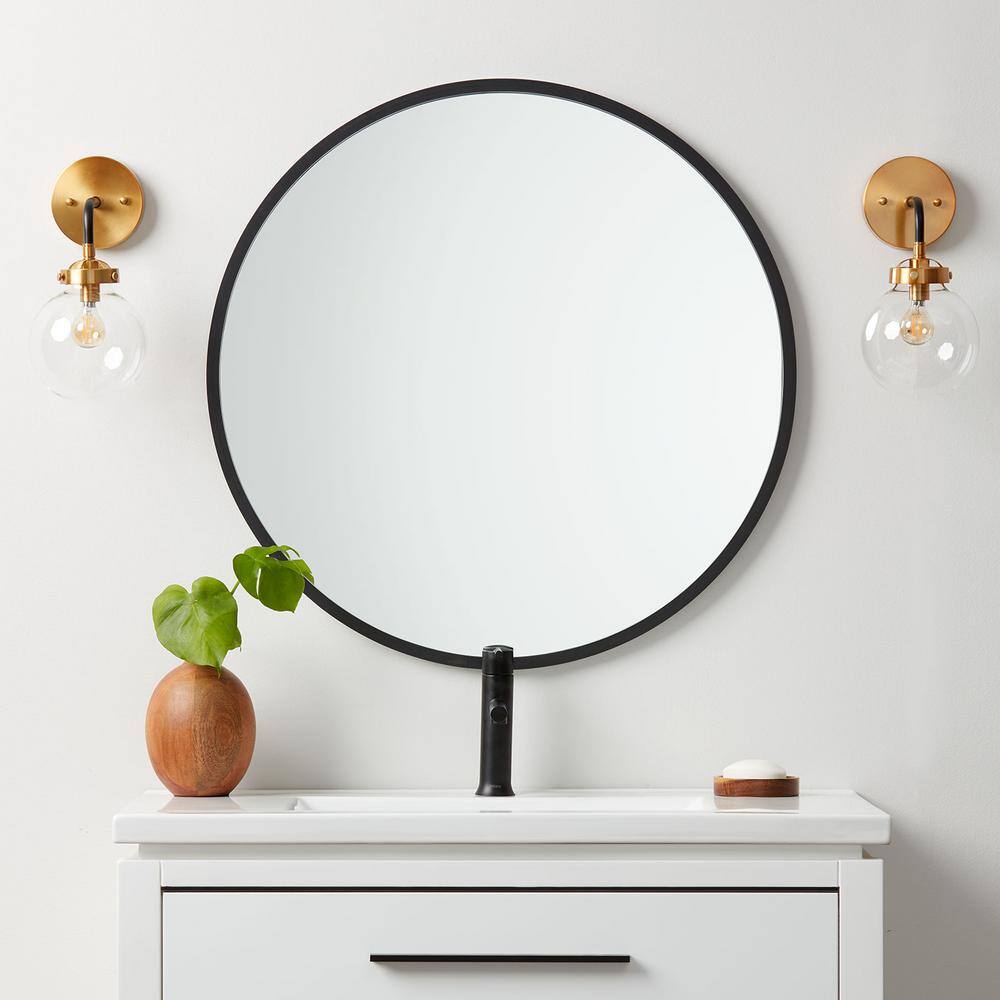 24" x 24" Rectangular Gold Framed Wall Mirror