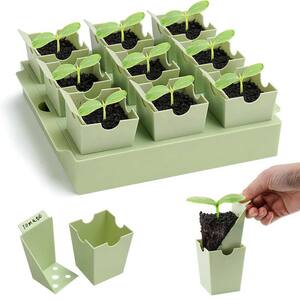 Seed Starter Tray Dual-Purpose Handles Extra-Thick Reusable Germination Kit Indoor Outdoor Greenhouse