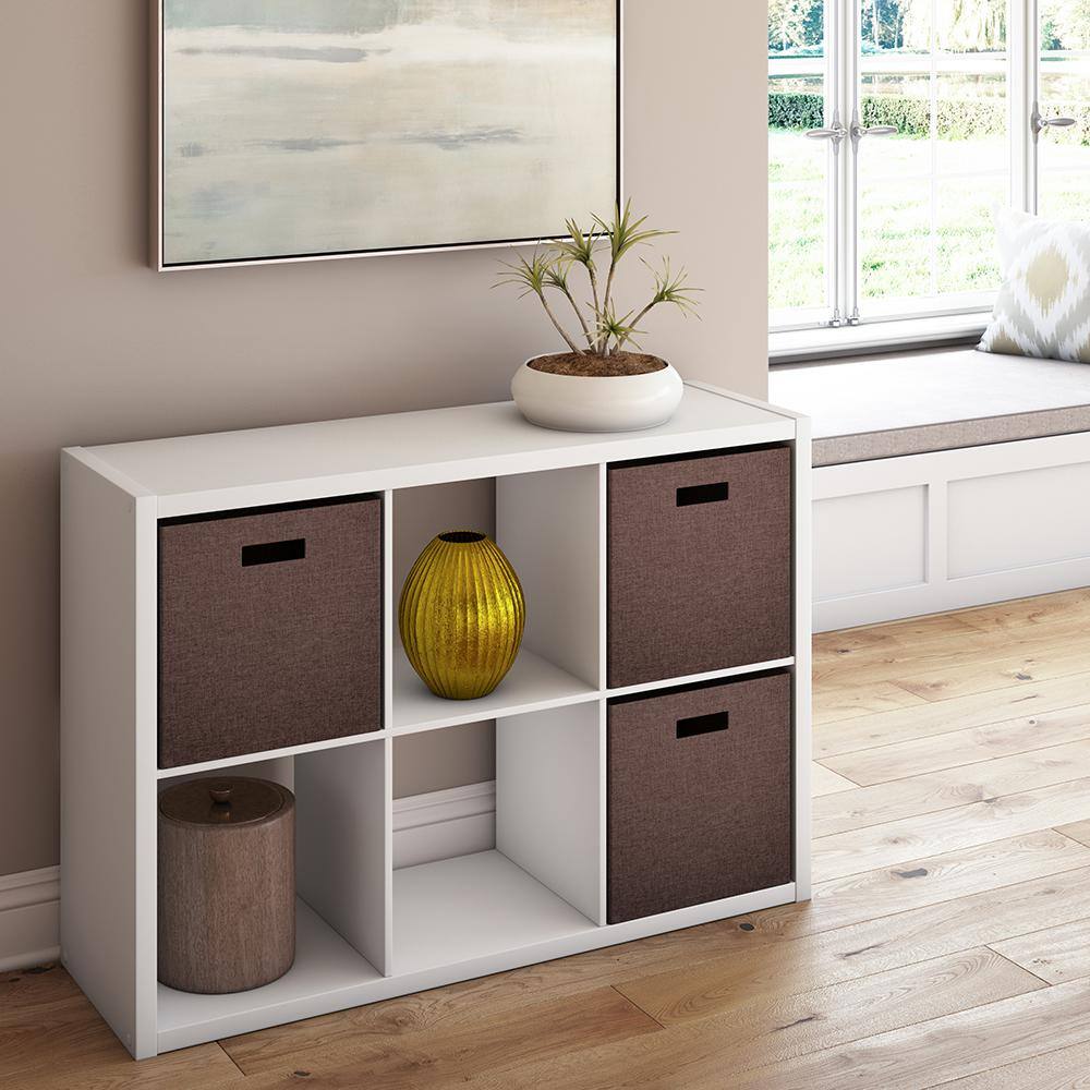 White 6-Cube Kids Storage Organizer Shelf