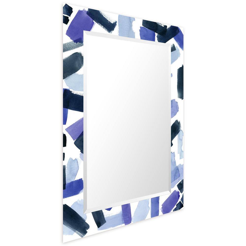Elegance Unveiled 30x40 Frameless Beveled Art Glass Mirror