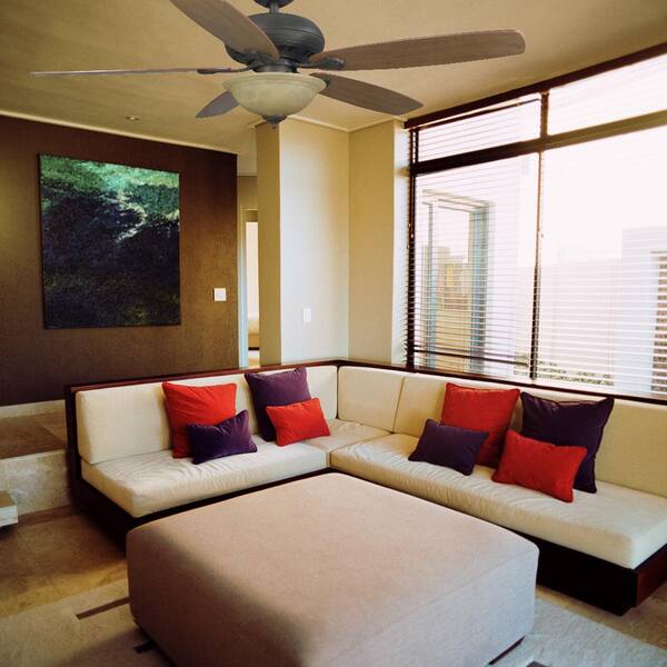 Indoor LED Venetian Bronze Ceiling Fan 