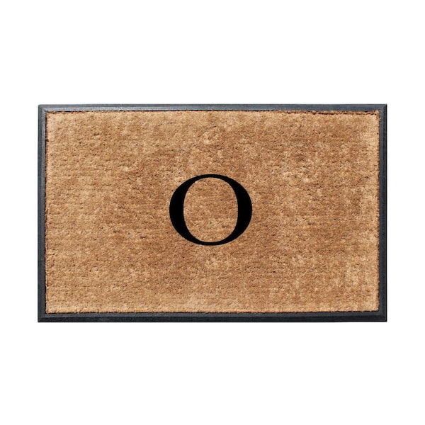 Unbranded A1HC First Impression 30 in. x 48 in. Rubber and Coir Molded Double Monogrammed Door Mat