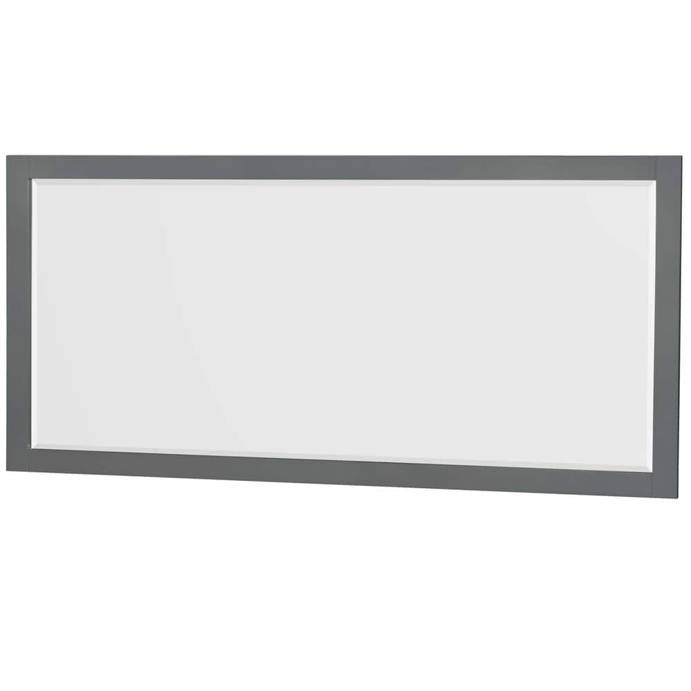 Sheffield 80" Dark Gray Double Bathroom Vanity with Carrara Marble Top