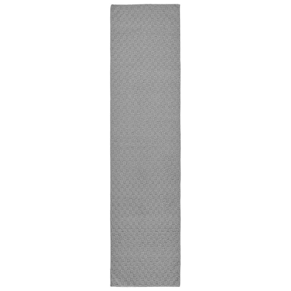 Garland Rug Town Square Silver 2 ft. x 8 ft. Geometric Runner Rug