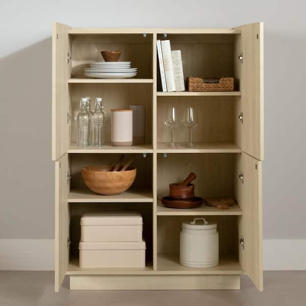 South Shore Arum Bleached Oak Particle Board 35.25 in. Sideboard