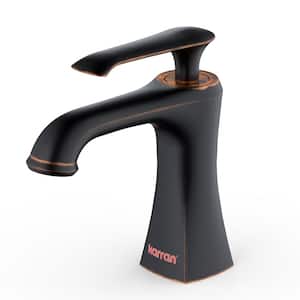 Woodburn Single Handle Single Hole Basin Bathroom Faucet with Matching Pop-Up Drain in Oil Rubbed Bronze
