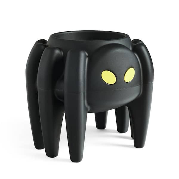 16 in. Halloween Spider Planter/Candy Bowl with Glow-in-the-Dark Eyes
