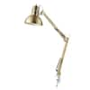 Globe Electric Architect 33.13 in. Matte Brass Gooseneck Clamp-On Multi ...