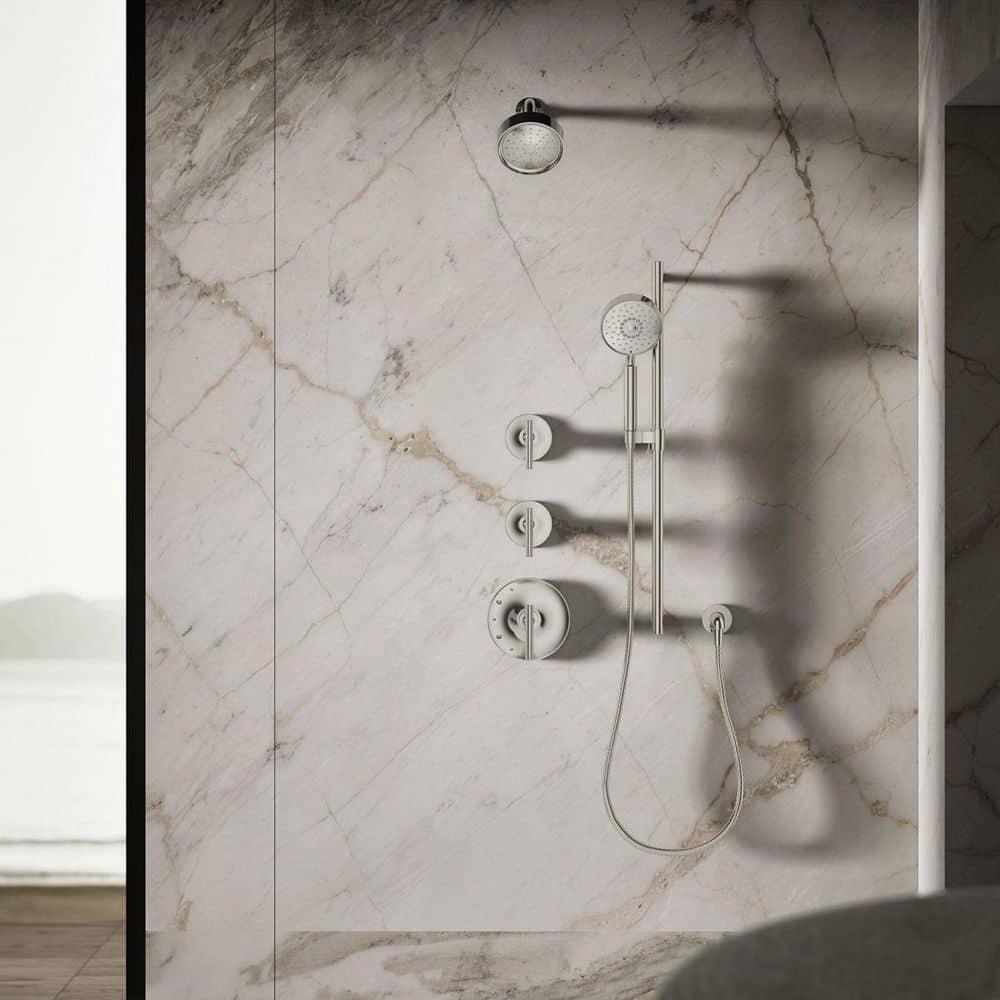 Polished Nickel Single-Function Wall Mounted Showerhead