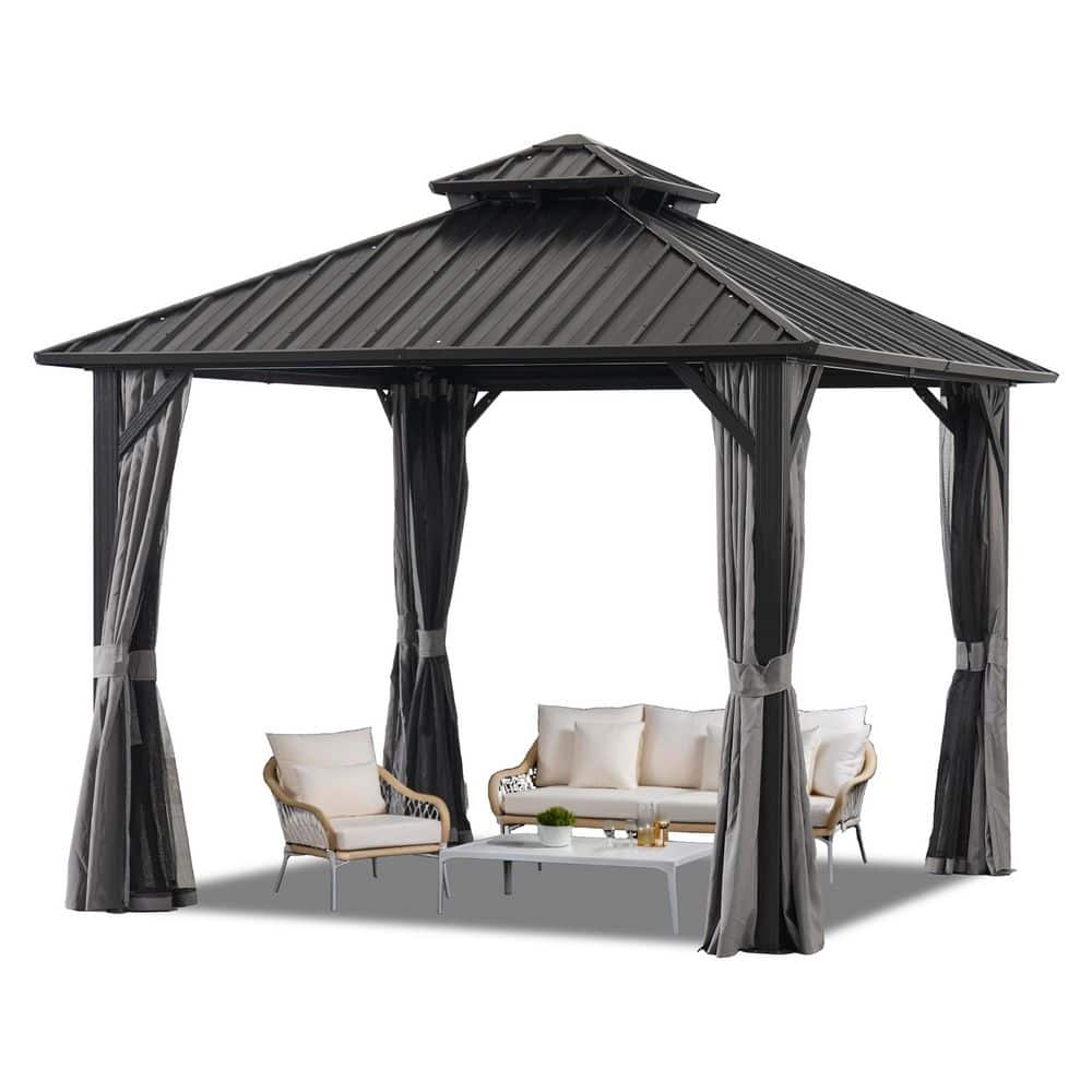 Endark 10 ft. x 10 ft. Outdoor Aluminum Hardtop Gazebo with