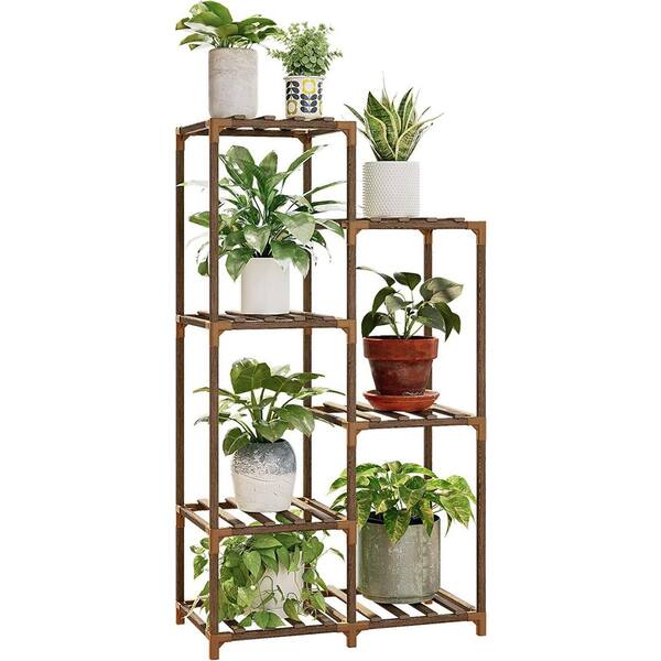 Wooden Corner Plant Rack for Living Room, Balcony and Garden (7Tier) B097B9TSKN The Home Depot