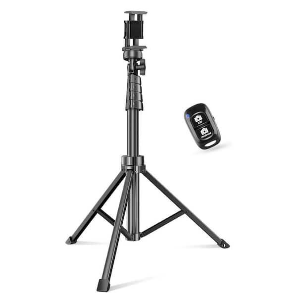OBJLGEV 62 Phone Tripod and Selfie Stick Extendable Stand with Wireless Remote and Holder for iPhone Android Camera
