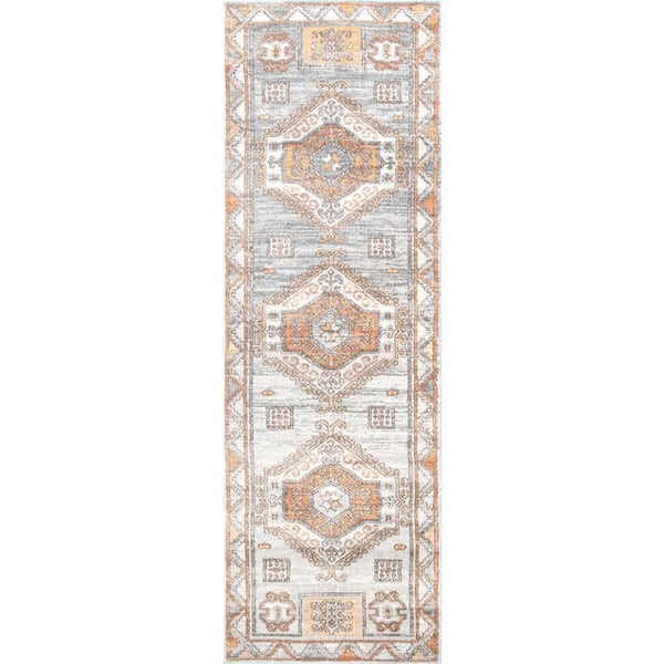 nuLOOM Vintage Paula Tribal Orange 2 ft. 6 in. x 10 ft. Runner Rug