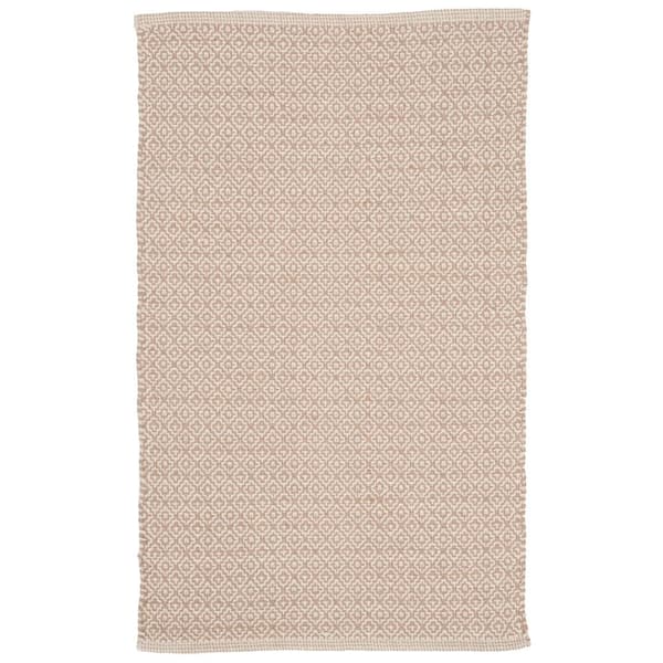 SAFAVIEH Montauk Ivory/Beige Doormat 3 ft. x 4 ft. Geometric Area Rug