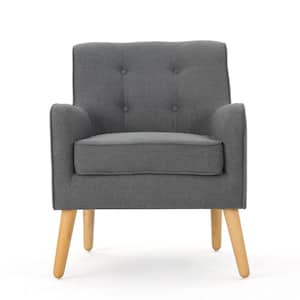 Lennox Charcoal Fabric Mid Century Arm Chair