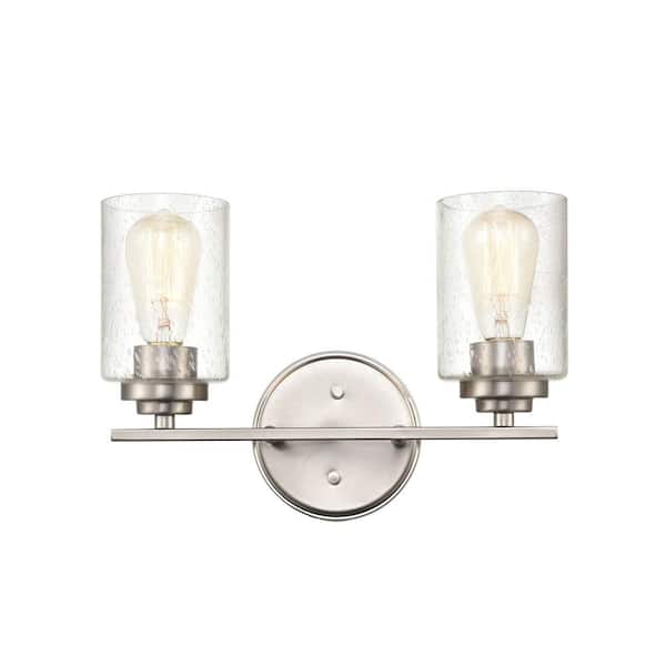 Millennium Lighting 14.25 in. 2-Light Satin Nickel Vanity Light