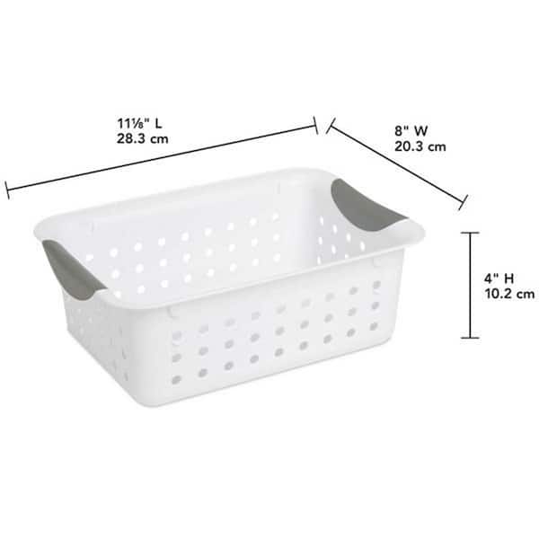 [ 12 Pack ] Plastic Storage Baskets - Small Pantry Organization and Storage Bins